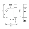 CEA Design GIOTTO Смеситель для раковины, 1 отв., цвет: нержавеющая сталь