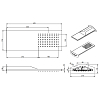 Treemme Shower and Thermostatic Верхний душ 47x17см, настенный, цвет: нержавеющая сталь