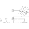 Gessi Emporio shower Верхний душ Ø30см., подвесной, поворотная, с защитой от известкового налёта, цвет: Mirror Steel