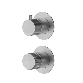 Newform Steel Line Смеситель для душа, встраиваемый, на 2 выхода, цвет: stainless steel