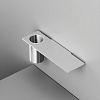 QuadroDesign Полочка с держателем зубных щеток, цвет: Brushed Stainless Steel