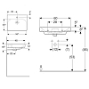 Geberit Smyle Square Раковина 60x48см., подвесная, 1 отв., цвет: белый