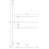 CEA Design EQUILIBRIO Полотенцесушитель электрический, 1 трубка 106см, 3 трубки 58см, цвет: PVD черный сатинированный