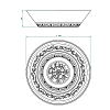 THG MARQUISE NOIR DECOR OR Блюдо керамическое ø130 мм., настольное, декор черный/золото, цвет: белый