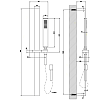 Gessi Rettangolo Душевая штанга с ручным душем, цвет: хром