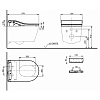 TOTO Washlet RW Сиденье 57.9x39.1x10.8см, с дистанционным управлением и автосмывом, для унитаза CW542/CW563, цвет: белый/серебро
