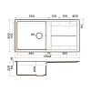 Omoikiri Sumi 100 Кухонная мойка 100x20x50см.,встраиваемая, цвет: leningrad grey