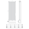 Neoinox Line Полотенцесушитель 165x60см, водяной для ГВС, цвет: RAL