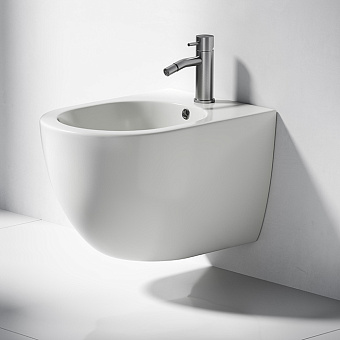 Dea Design Биде подвесное 36х52см., 1 отв., с крепежом, цвет: белый глянцевый