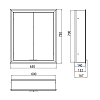 EMCO Prime Зеркальный шкаф 60x70см., с подсветкой, встраиваемый, 2 двери, 2 полки, розетка, цвет: белый