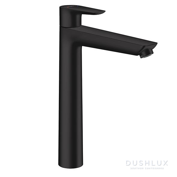 Фото Hansgrohe Talis E Смеситель для раковины 240, на 1 отв, с донным клапаном, излив 183мм, h234мм, цвет: черный матовый
