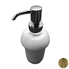 Nicolazzi On Shelf Дозатор для жидкого мыла из белой керамики, настольный, цвет: Bronze Plated