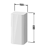 Duravit Happy D.2 Plus Шкаф подвесной 40x36х88см с 2 стеклянными полками, 1 дверь, петли слева, цвет: stone grey satin matt/brushed walnut