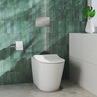 TOTO RP Унитаз 38x64см, напольный, безободковый, сиденье Slim микролифт, цвет: белый