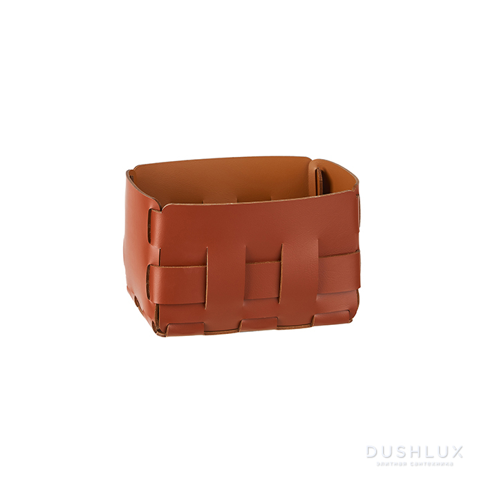 ADJ Корзинка Mini Bottega, 12x19xH13 см., цвет: бордо/коньяк