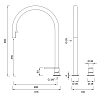 CEA Design INNOVO Смеситель для кухни 46см., 2 отв., с поворотным изливом и вытяжным ручным душем, цвет: нержавеющая сталь