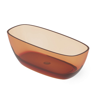 Dea Design Soul Ванна 170x72x56см., отдельностоящая, Glasstech, прозрачная смола, цвет: Sunset R1