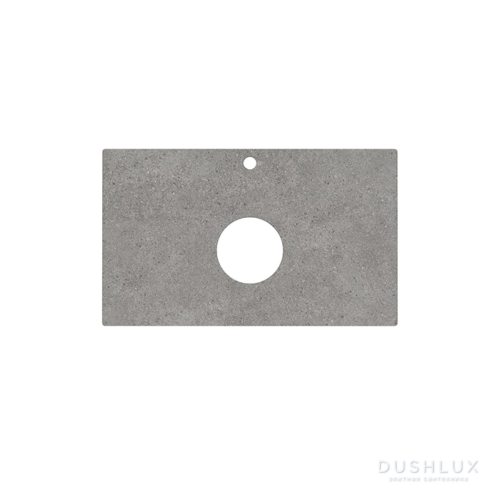 Фото Kerama Marazzi Столешница 80см., из керамогранита, для накладных раковин Фондамента, 1 отв., цвет: серый натуральный