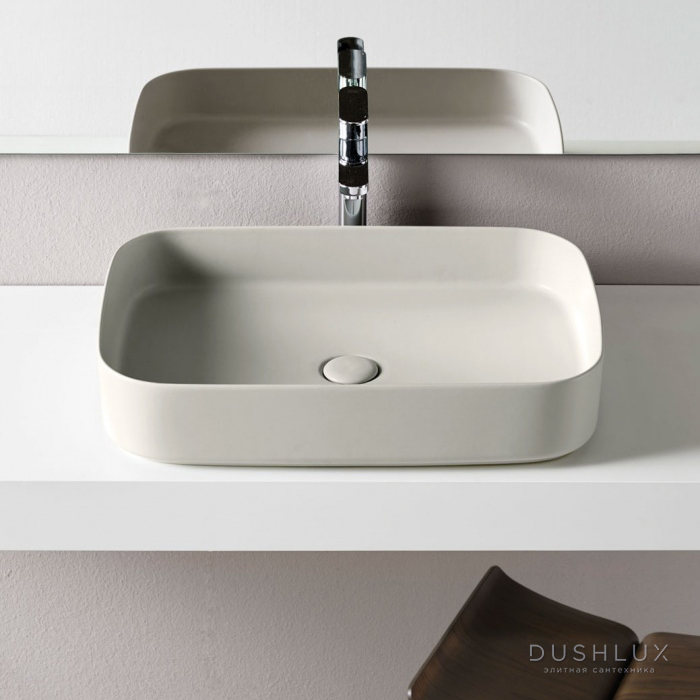 Фото Cielo Shui Comfort Раковина 60x43x13 см, 1 отв., накладная, цвет: белый глянец