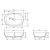 Dea Design Раковина 58x38x14см., накладная, без отв., цвет: белый матовый