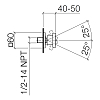 Dornbracht CYO Боковой форсунка, 5.5см., без регулирования расхода, цвет: черная платина матовая