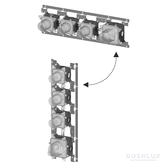 Фото Paffoni Modular Box Встраиваемая часть термостата для MDE019.., 3 выхода
