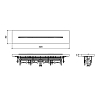Almar Waterfall Wall Built-In Излив 35x8см., настенный, "водопад", цвет: AISI 316 Stainless Steel