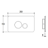 Ritmonio Toilet accessories Панель смыва для инсталляции Geberit: Sigma 8, Sigma 12; Tece: 2003-2020, 2021-Now; Viega: 3H, 3L, 3F, цвет: Brushed