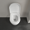 Villeroy&Boch Avento Унитаз 37x31см., подвесной, безободковый, с гориз. выпуском, с сиденьем микролифт, цвет: альпийский белый