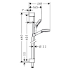 Hansgrohe Crometta Vario Unica Душевой набор: штанга 650mm, ручной душ 110, 2jet (Rain, IntenseRain), EcoSmart Green, шланг, цвет: белый/хром