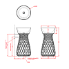 Artceram WIRE Раковина 43 см, без отв., цвет: черный/белый