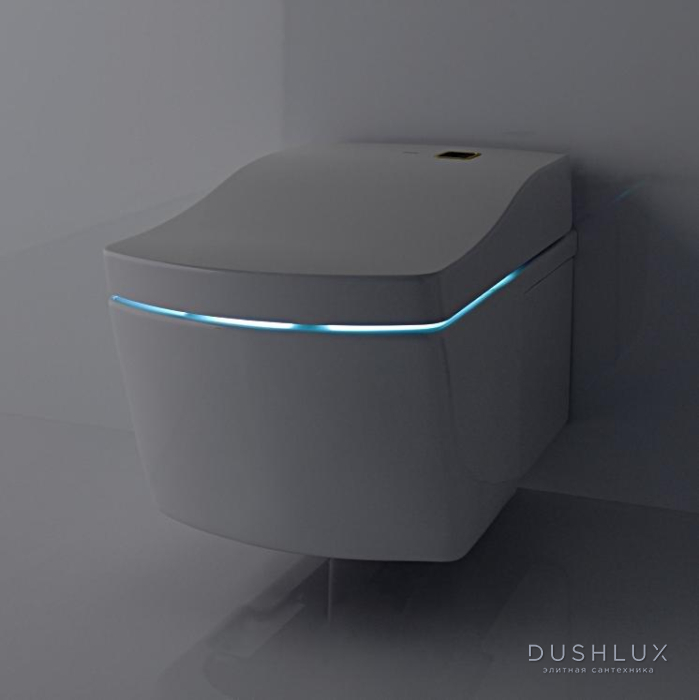 Фото TOTO Neorest AC Унитаз подвесной 42.3x66.6x41см, безободковый, CeFiONtect, Tornado Flush, с сиденьем Washlet, цвет: белый