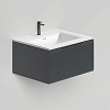 Salini Touch Тумба 60x50x32см., подвесная, с раковиной, 1 ящик, гор. фрез., цвет: Anthracite