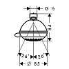 Hansgrohe Crometta 85 Vario Верхний душ d85мм, G1/2, 2jet (обычная, Vario) , шарнирное соединение,  цвет: хром