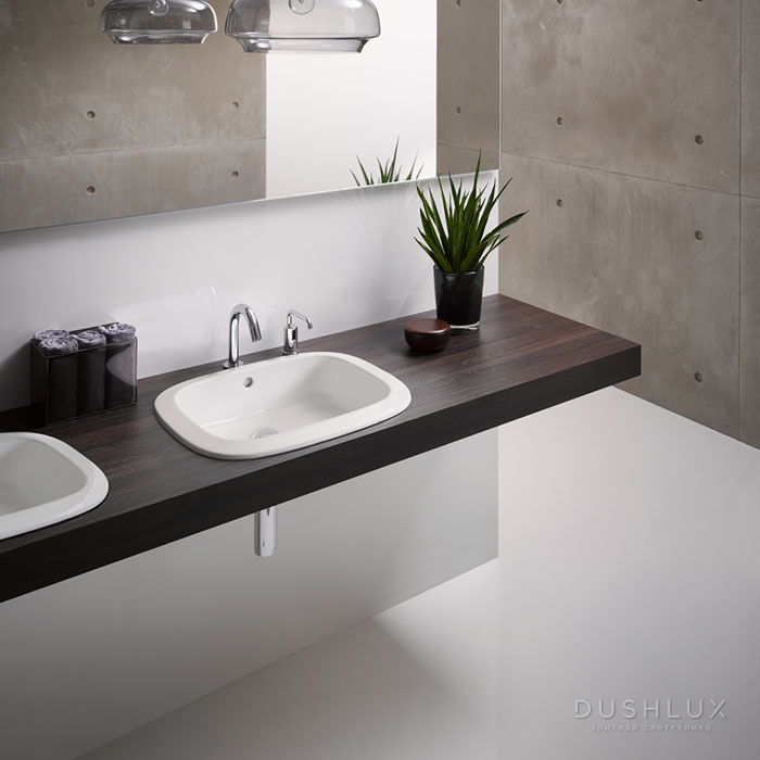 Фото TOTO Public Раковина 53x45x17.7 см, без отв., CeFiONtect, цвет: белый