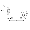 Grohe Null Настенный излив для ванны, цвет: хром