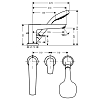Hansgrohe Talis E Смеситель на борт ванны, на 3 отв, излив 196мм, с ручным душем 1jet, обр. клапан, цвет: хром