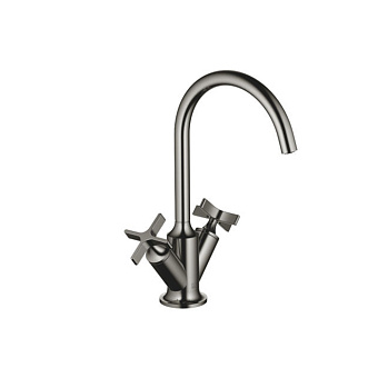 Dornbracht Vaia Смеситель для раковины, на 1 отв., с донным клапаном, цвет: Dark Chrome