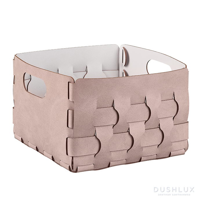 ADJ Корзинка Dubai, 25x25xH20 см., цвет: пепельная роза/устричный
