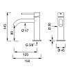 CEA Design GASTONE Смеситель для раковины, 1 отв., цвет: нержавеющая сталь