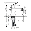 Hansgrohe Talis E Смеситель для биде на 1 отверстие, с донным клапаном,  излив 116мм, h78мм, цвет: белый матовый