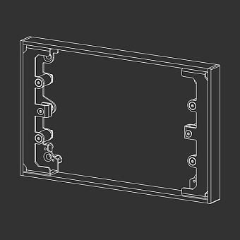 CEA Design HYDROPLATE Рамка монтажная для бачков Geberit, с магнитным удлинителем, цвет: нержавеющая сталь