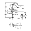 Grohe Atrio New Смеситель для раковины, 1 отв., цвет: supersteel