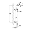 Grohe Tempesta New Rustic IV, Душевой гарнитур, настенный, с 4 видами струи, цвет: хром
