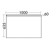 Burgbad Eqio Зеркало с подсветкой 4250K, 100x63.5см, корпус alu-optik