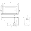 Villeroy&Boch Architectura Ванна 160х70х48.5см., встраиваемая, акрил, цвет: альпийский белый