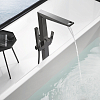 Grohe Allure Brilliant Смеситель для ванны, напольный, с ручным душем и шлангом 125см., цвет: темный гарфит матовый