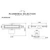 Plumberia Selection Трап душевой PS MODULAR 4x120см., 2устор. накладка из нерж. стали, комбинир. затвор с горизонт. выпуском Ду 50мм., 40л/мин., цвет: нержавеющая сталь