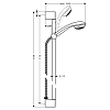 Hansgrohe Crometta 85 Душевой набор Mono: штанга 90см, ручной душ 85, 1jet, мыльница, шланг, цвет: хром