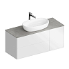 Kerama Marazzi Plaza Modern Тумба 120x48см., подвесная, 3 ящика, цвет: белый/дуб виченце
